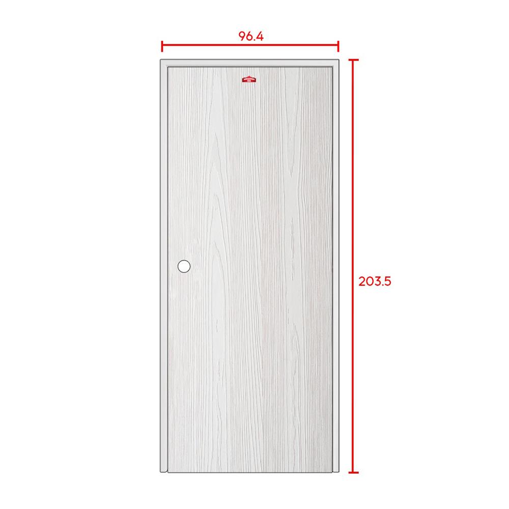 ชุดประตูเหล็ก เจาะลูกบิด PROFESSIONAL DOOR FR2LW+WD2W 96.4x203.5 ซม. สีขาวเม็ดทราย