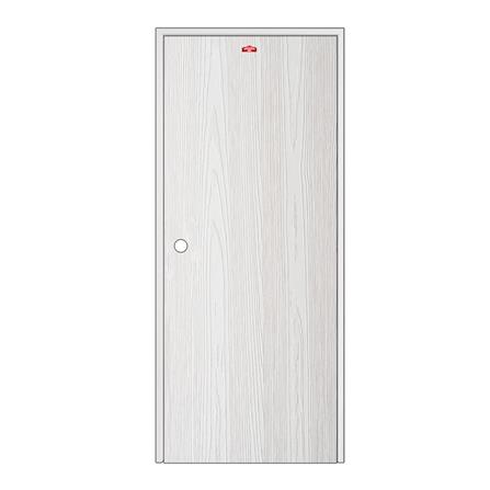 ชุดประตูเหล็ก เจาะลูกบิด PROFESSIONAL DOOR FR2LW+WD2W 96.4x203.5 ซม. สีขาวเม็ดทราย_0