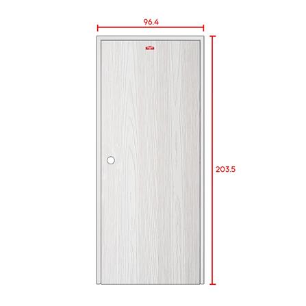 ชุดประตูเหล็ก เจาะลูกบิด PROFESSIONAL DOOR FR2LW+WD2W 96.4x203.5 ซม. สีขาวเม็ดทราย_6