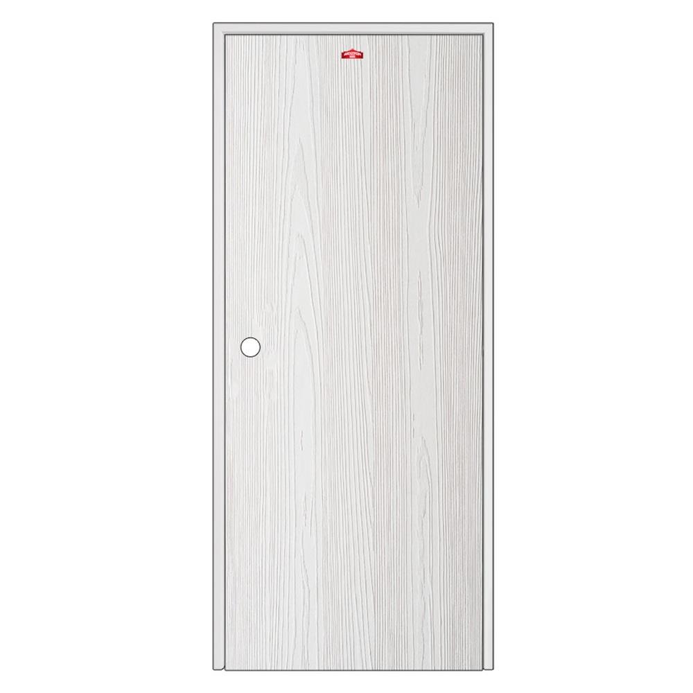 ชุดประตูเหล็ก เจาะลูกบิด PROFESSIONAL DOOR FR1LW+WD1W 86.4x203.5 ซม. สีขาวเม็ดทราย