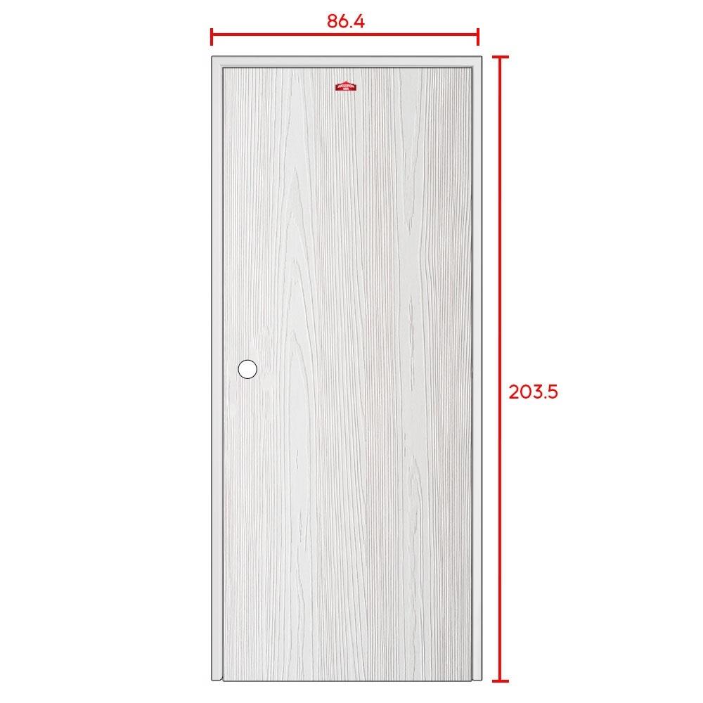 ชุดประตูเหล็ก เจาะลูกบิด PROFESSIONAL DOOR FR1LW+WD1W 86.4x203.5 ซม. สีขาวเม็ดทราย