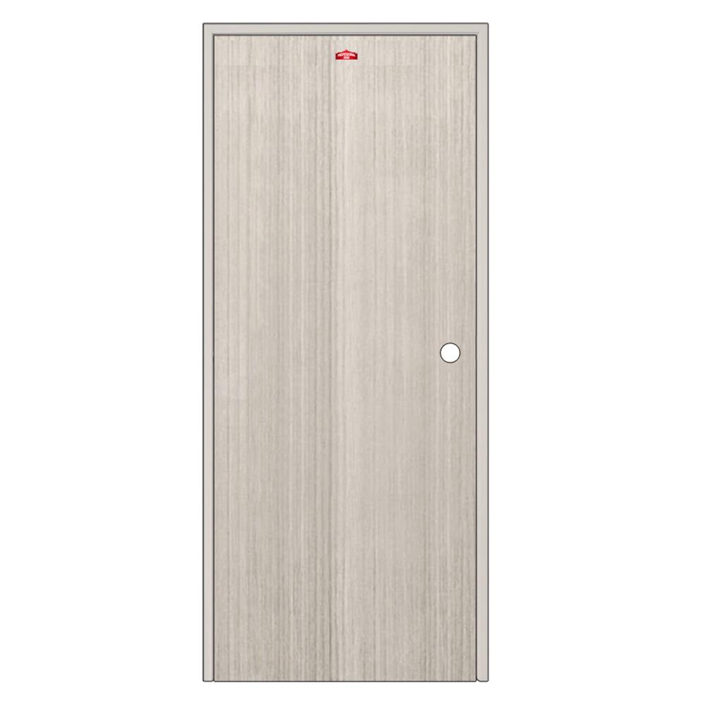 ชุดประตูภายในเหล็ก เจาะลูกบิด PROFESSIONAL DOOR FR1LG+D141 86.4x203.5 ซม. สีเทา