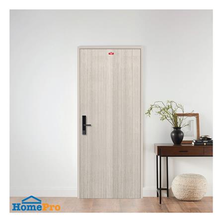 ชุดประตูภายในเหล็ก เจาะลูกบิด PROFESSIONAL DOOR FR1LG+D141 86.4x203.5 ซม. สีเทา_3