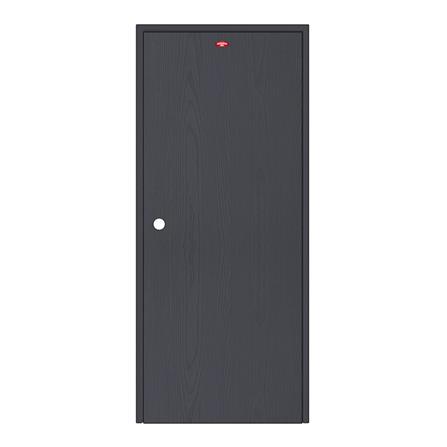 ชุดประตูเหล็ก เจาะลูกบิด PROFESSIONAL DOOR FR1LBK+WD1BK 86.4x203.5 ซม. สีเทาเม็ดทราย_0