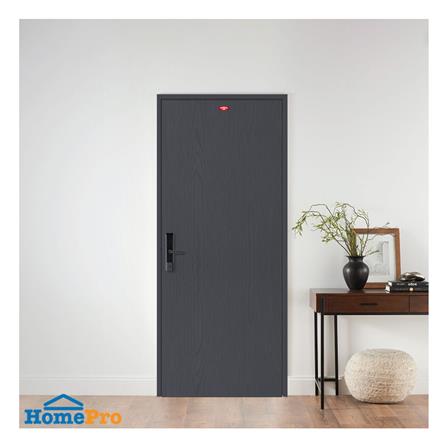 ชุดประตูเหล็ก เจาะลูกบิด PROFESSIONAL DOOR FR1LBK+WD1BK 86.4x203.5 ซม. สีเทาเม็ดทราย_3
