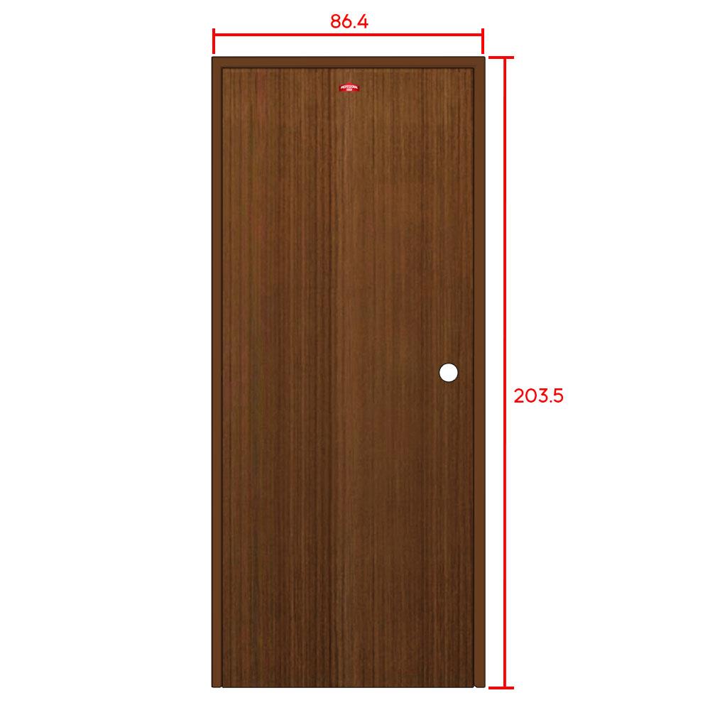 ชุดประตูภายในเหล็ก เจาะลูกบิด PROFESSIONAL DOOR FR1RBW+D138 86.4x203.5 ซม. สีน้ำตาล
