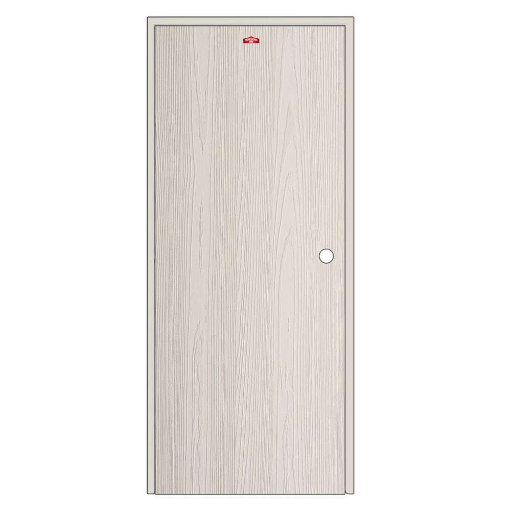 ชุดประตูเหล็ก เจาะลูกบิด PROFESSIONAL DOOR FR1RC+WD1C PF 86.4x203.5 ซม. สีครีม