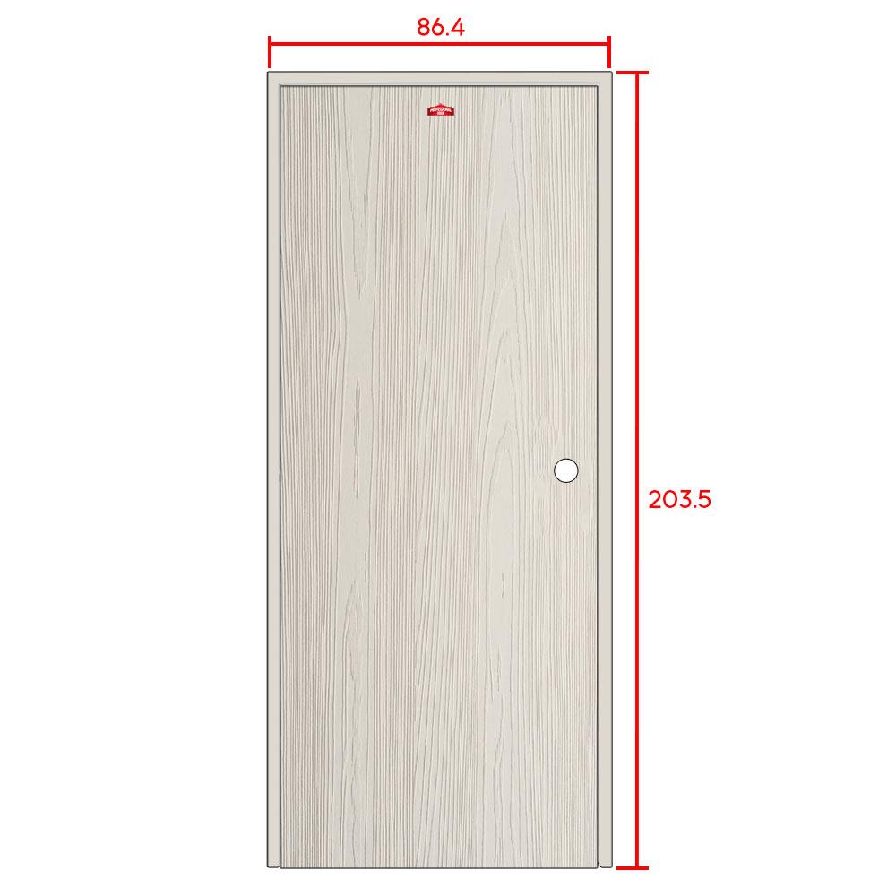ชุดประตูเหล็ก เจาะลูกบิด PROFESSIONAL DOOR FR1RC+WD1C PF 86.4x203.5 ซม. สีครีม