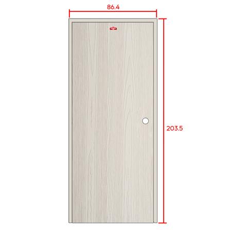 ชุดประตูเหล็ก เจาะลูกบิด PROFESSIONAL DOOR FR1RC+WD1C PF 86.4x203.5 ซม. สีครีม_6