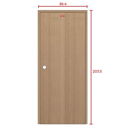ชุดประตูภายในเหล็ก เจาะลูกบิด PROFESSIONAL DOOR FR1LC+D140 86.4x203.5 ซม. สีครีม_6