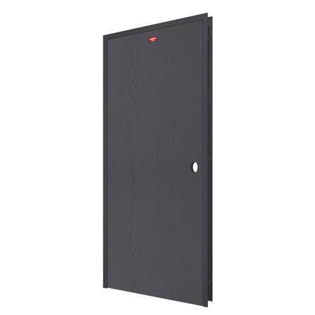 ชุดประตูเหล็ก เจาะลูกบิด PROFESSIONAL DOOR FR2RBK+WD2BK 96.4x203.5 ซม. สีเทาเม็ดทราย_1