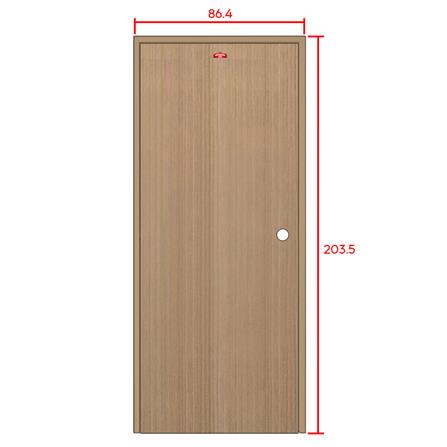 ชุดประตูภายในเหล็ก เจาะลูกบิด PROFESSIONAL DOOR FR1RC+D140 86.4x203.5 ซม. สีครีม_5