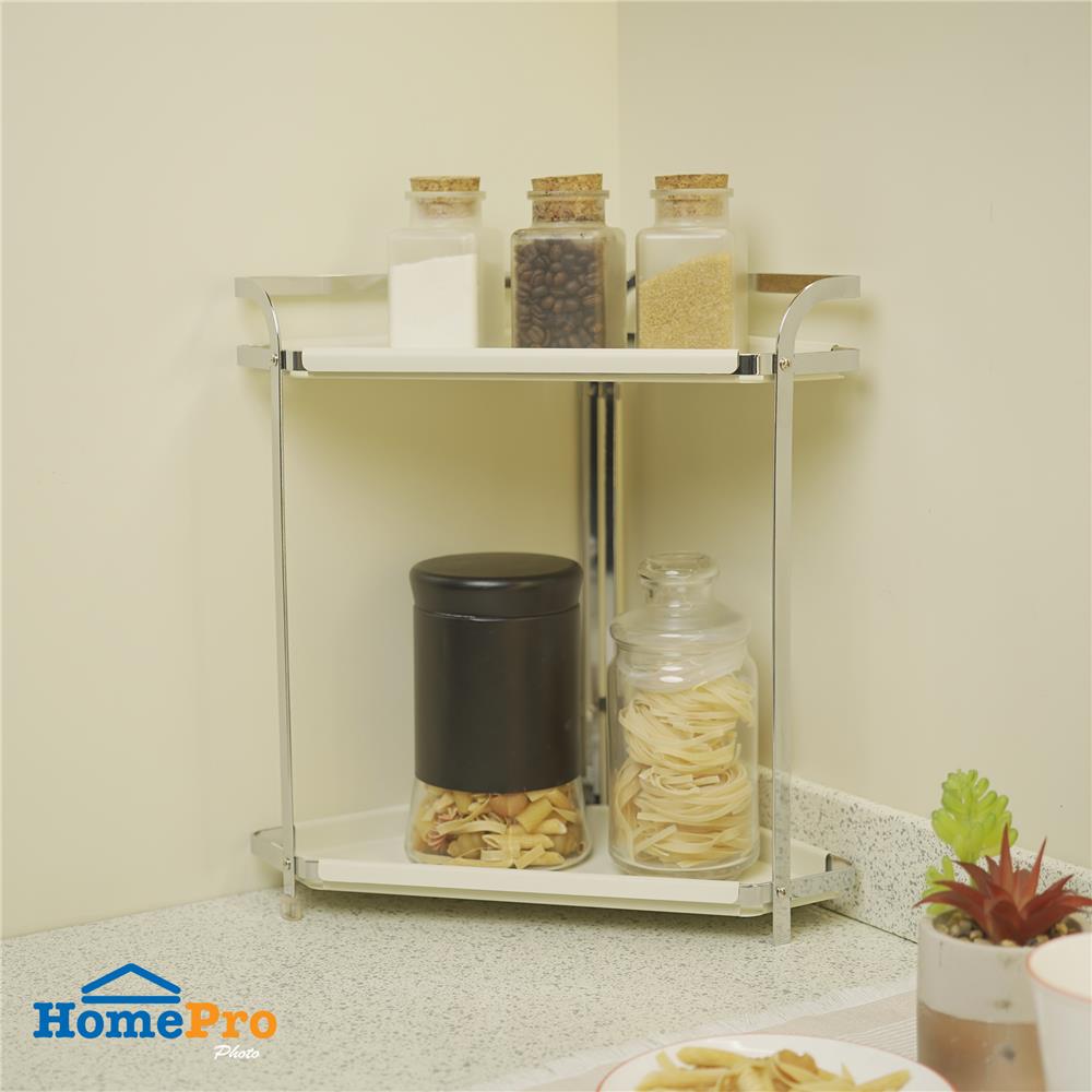 ชั้นเข้ามุม 2 ชั้น KECH IVORY 26.5x26.5x37 ซม.