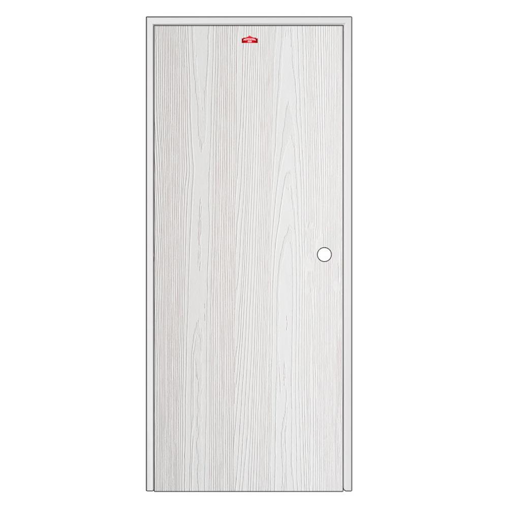 ชุดประตูเหล็ก เจาะลูกบิด PROFESSIONAL DOOR FR2RW+WD2W 96.4x203.5 ซม. สีขาวเม็ดทราย
