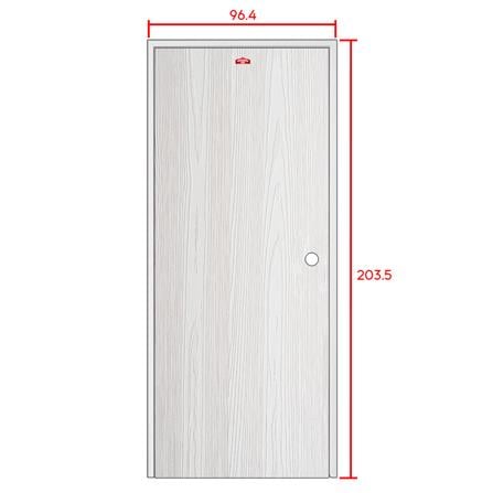 ชุดประตูเหล็ก เจาะลูกบิด PROFESSIONAL DOOR FR2RW+WD2W 96.4x203.5 ซม. สีขาวเม็ดทราย_6
