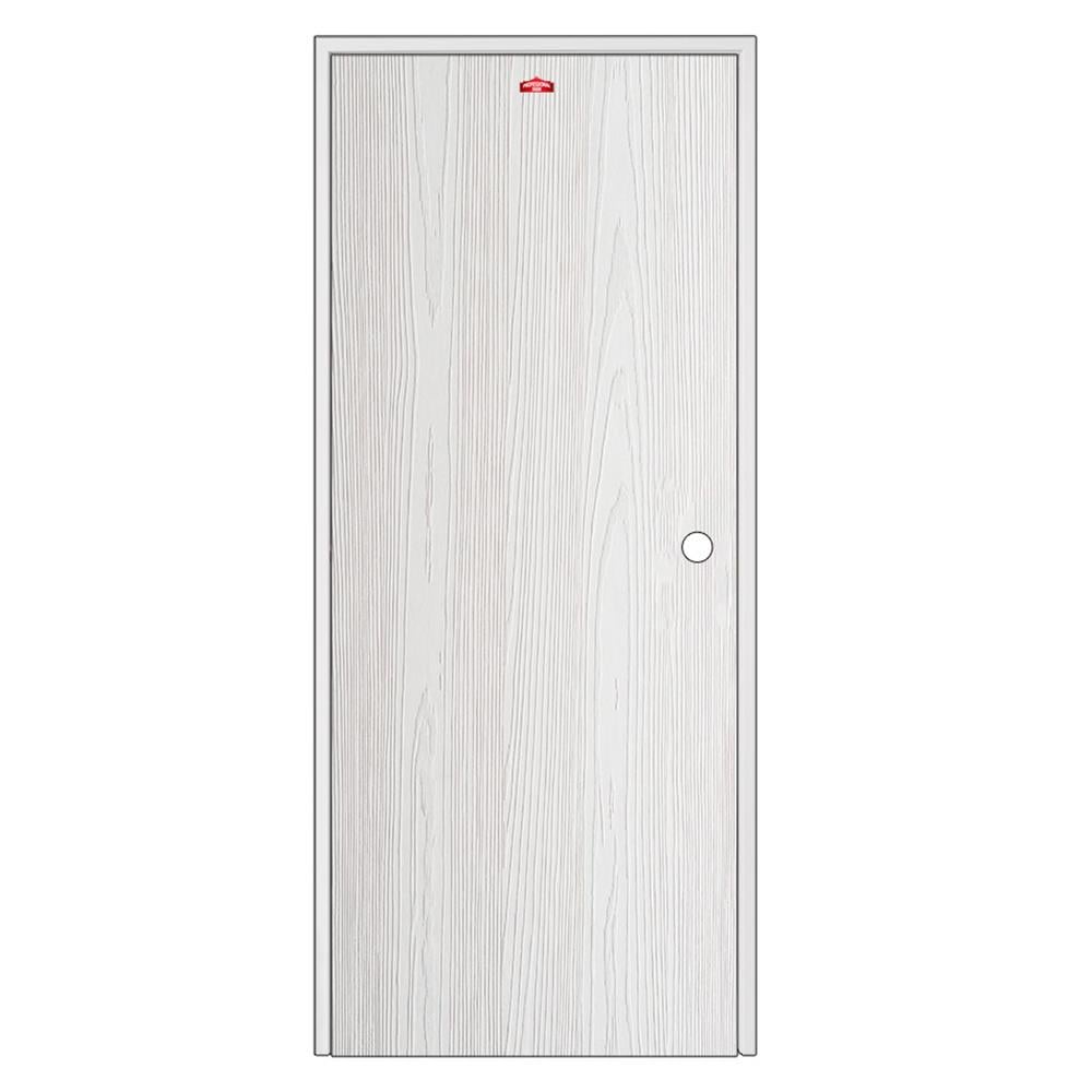 ชุดประตูเหล็ก เจาะลูกบิด PROFESSIONAL DOOR FR1RW+WD1W 86.4x203.5 ซม. สีขาวเม็ดทราย