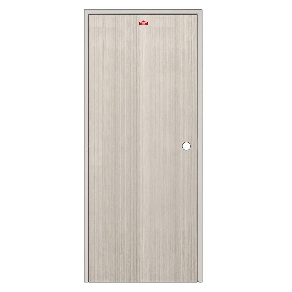 ชุดประตูภายในเหล็ก เจาะลูกบิด PROFESSIONAL DOOR FR2RG+D241 96.4x203.5 ซม. สีเทา