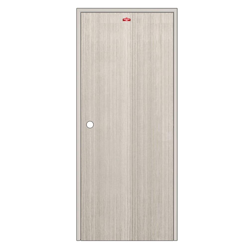 ชุดประตูภายในเหล็ก เจาะลูกบิด PROFESSIONAL DOOR FR2LG+D241 96.4x203.5 ซม. สีเทา