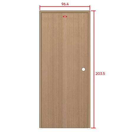 ชุดประตูภายในเหล็ก เจาะลูกบิด PROFESSIONAL DOOR FR2RC+D240 96.4x203.5 ซม. สีครีม_5