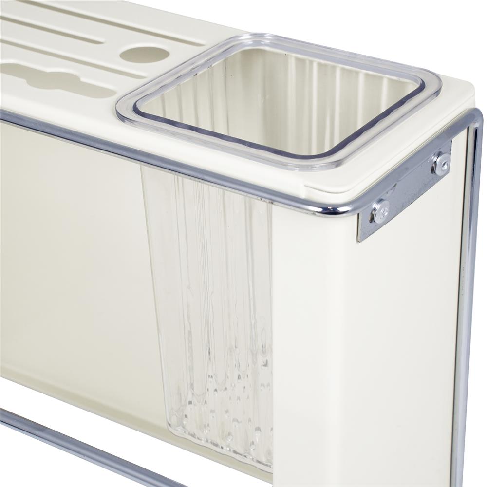 กล่องเก็บมีด, ช้อน และเขียง พร้อมถาดรองน้ำ KECH IVORY