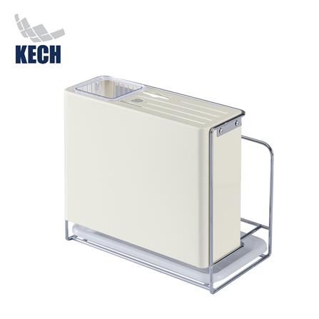 กล่องเก็บมีด, ช้อน และเขียง พร้อมถาดรองน้ำ KECH IVORY_0