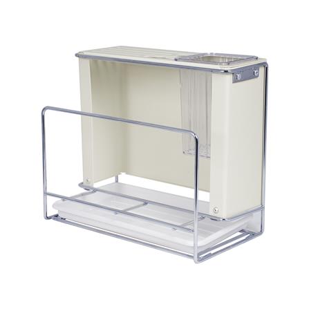 กล่องเก็บมีด, ช้อน และเขียง พร้อมถาดรองน้ำ KECH IVORY_2