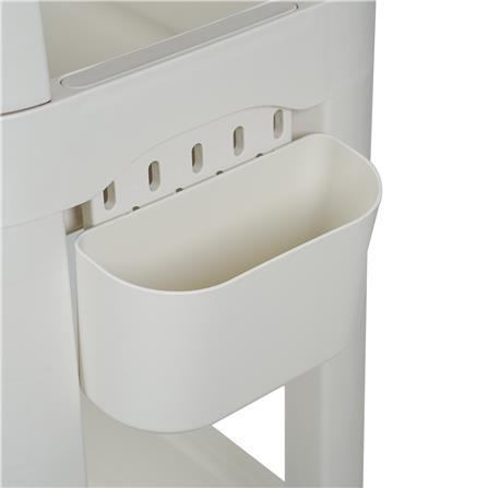 ชั้นพลาสติก 4 ชั้นพร้อมล้อ STACKO DREMI 52x30x132 ซม. สีขาว_3