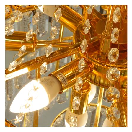 ไฟช่อ CARINI KM5202-600H สีทอง/ใส 16 หัว_1