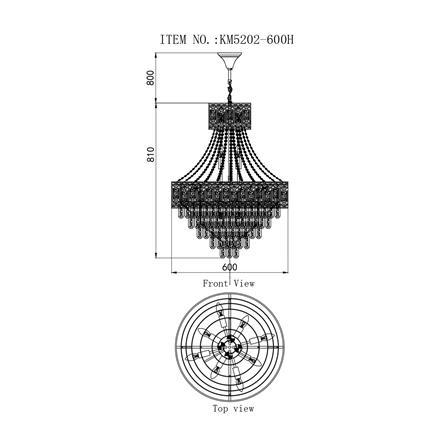 ไฟช่อ CARINI KM5202-600H สีทอง/ใส 16 หัว_3