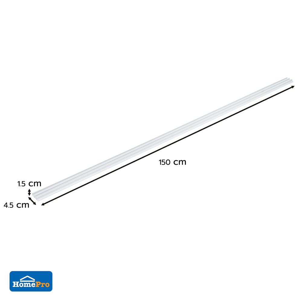 จมูกบันได PVC TARA 45 มม. x 1.5 ม. สีขาว
