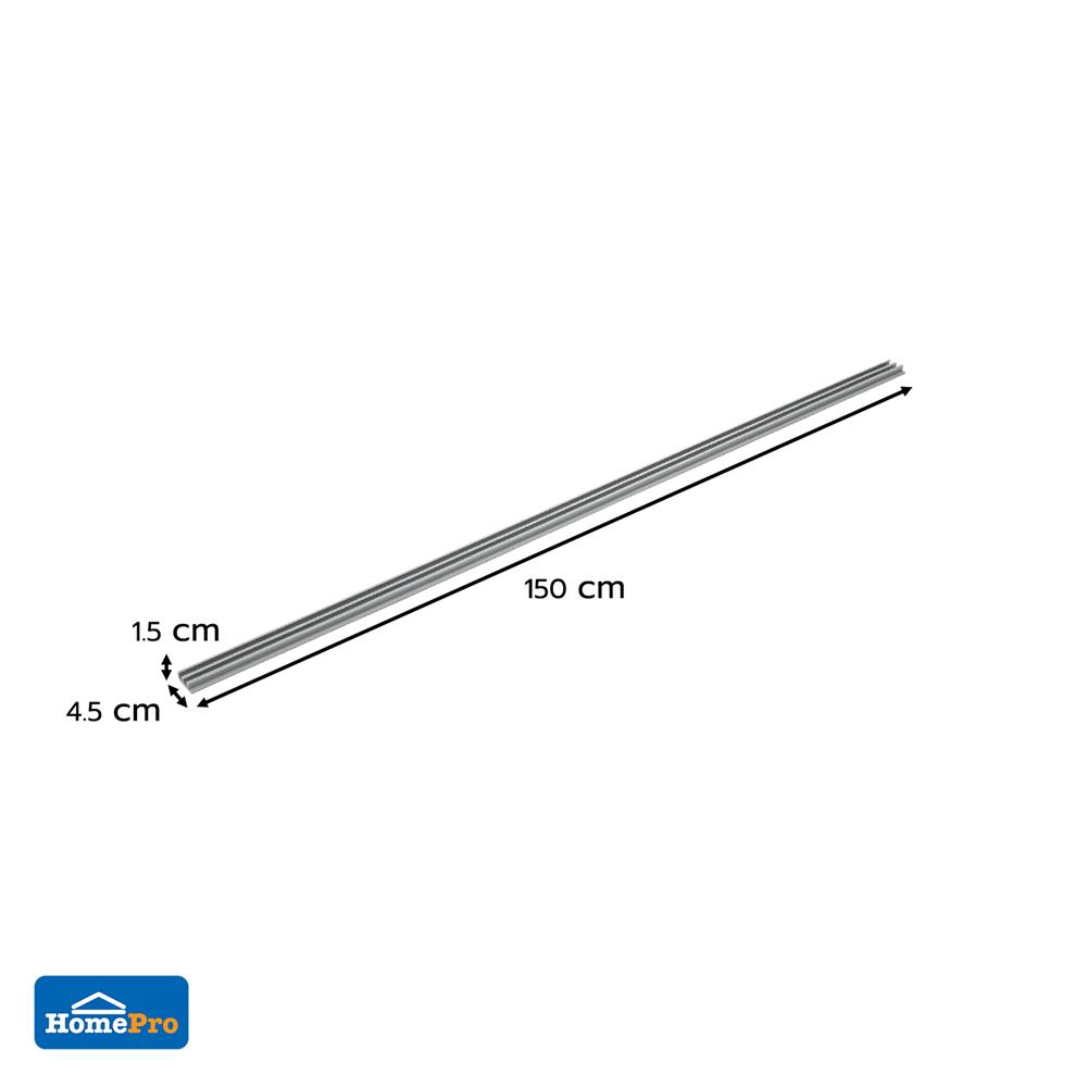 จมูกบันได PVC TARA 45 มม. x 1.5 ม. สีเทาเข้ม