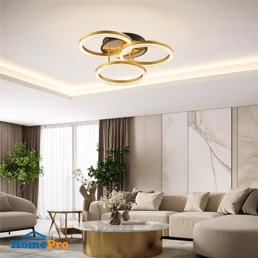 ไฟถาด LED CARINI 0801/30W สีทอง/ขาว 3 หัว