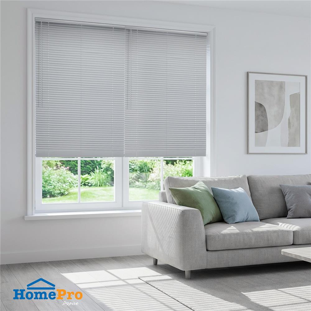 มู่ลี่ไวนิล HOME LIVING STYLE CORDLESS 90X160 ซม. สีเทา