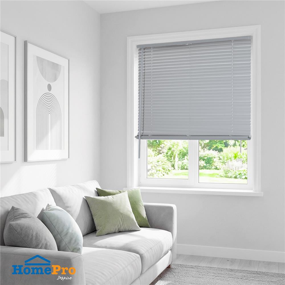 มู่ลี่ไวนิล HOME LIVING STYLE CORDLESS 90x130 ซม. สีเทา