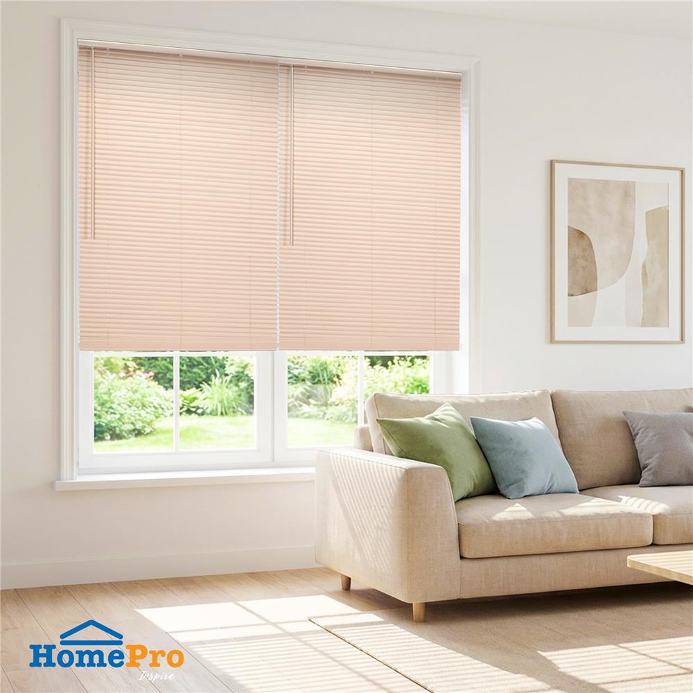 มู่ลี่ไวนิล HOME LIVING STYLE CORDLESS 90x160 ซม. สีครีม