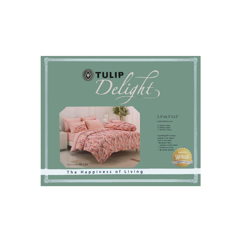 ชุดผ้าปูที่นอน 3.5 ฟุต (ชุด 3 ชิ้น) TULIP DELIGHT 60014-DL124