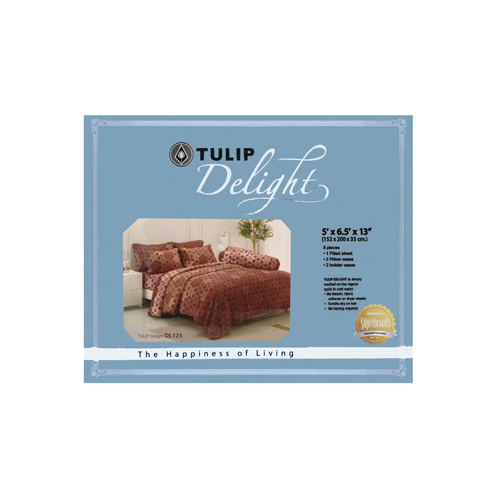 ชุดผ้าปูที่นอน 5 ฟุต (ชุด 5 ชิ้น) TULIP DELIGHT 60013-DL125
