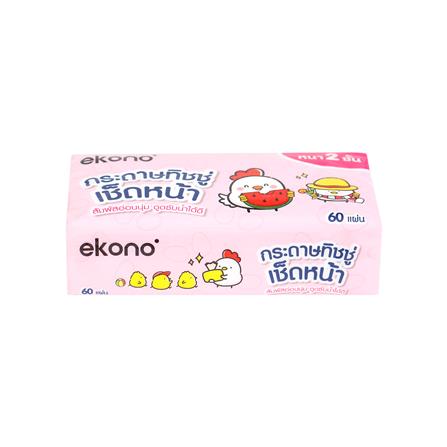กระดาษเช็ดหน้า EKONO 60 แผ่น 25 ห่อ/1ลัง (ขายยกลัง)_4