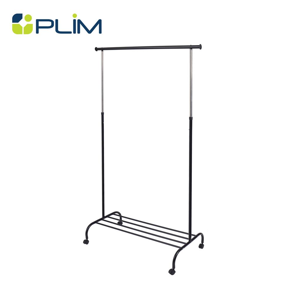 ราวแขวนผ้าบาร์เดี่ยวปรับระดับ PLIM GRACE 111x50x175 ซม. สีดำ_0