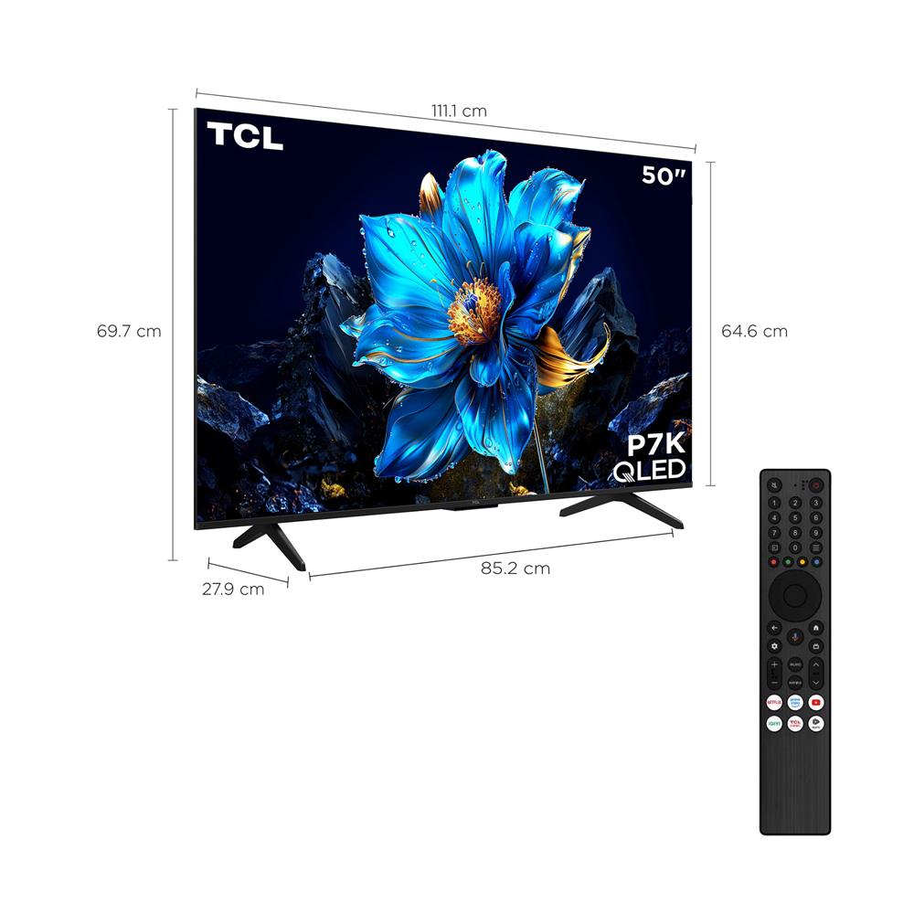 ทีวี คิวแอลอีดี 50 นิ้ว TCL (4K, QLED, GOOGLE TV) 50P7K