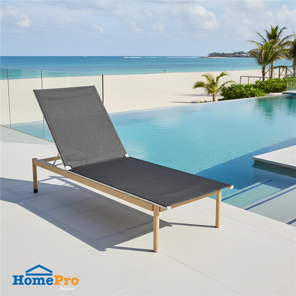 เตียงริมสระ SPRING ARIEL สีดำ