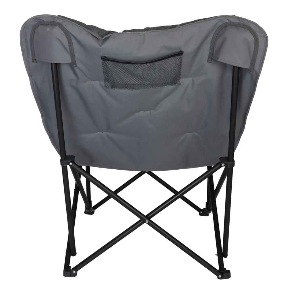 เก้าอี้พักผ่อน SPRING FLODING CURVE สีเทา/ดำ