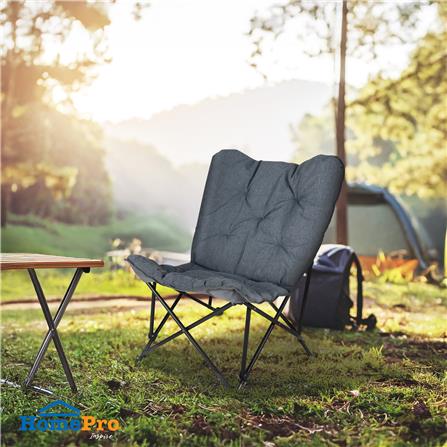 เก้าอี้พักผ่อน SPRING FLODING CURVE สีเทา/ดำ_3