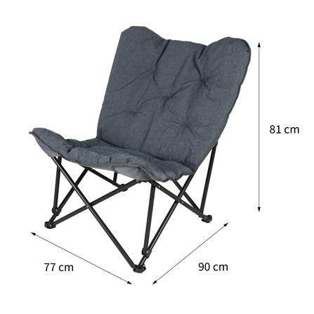 เก้าอี้พักผ่อน SPRING FLODING CURVE สีเทา/ดำ_5