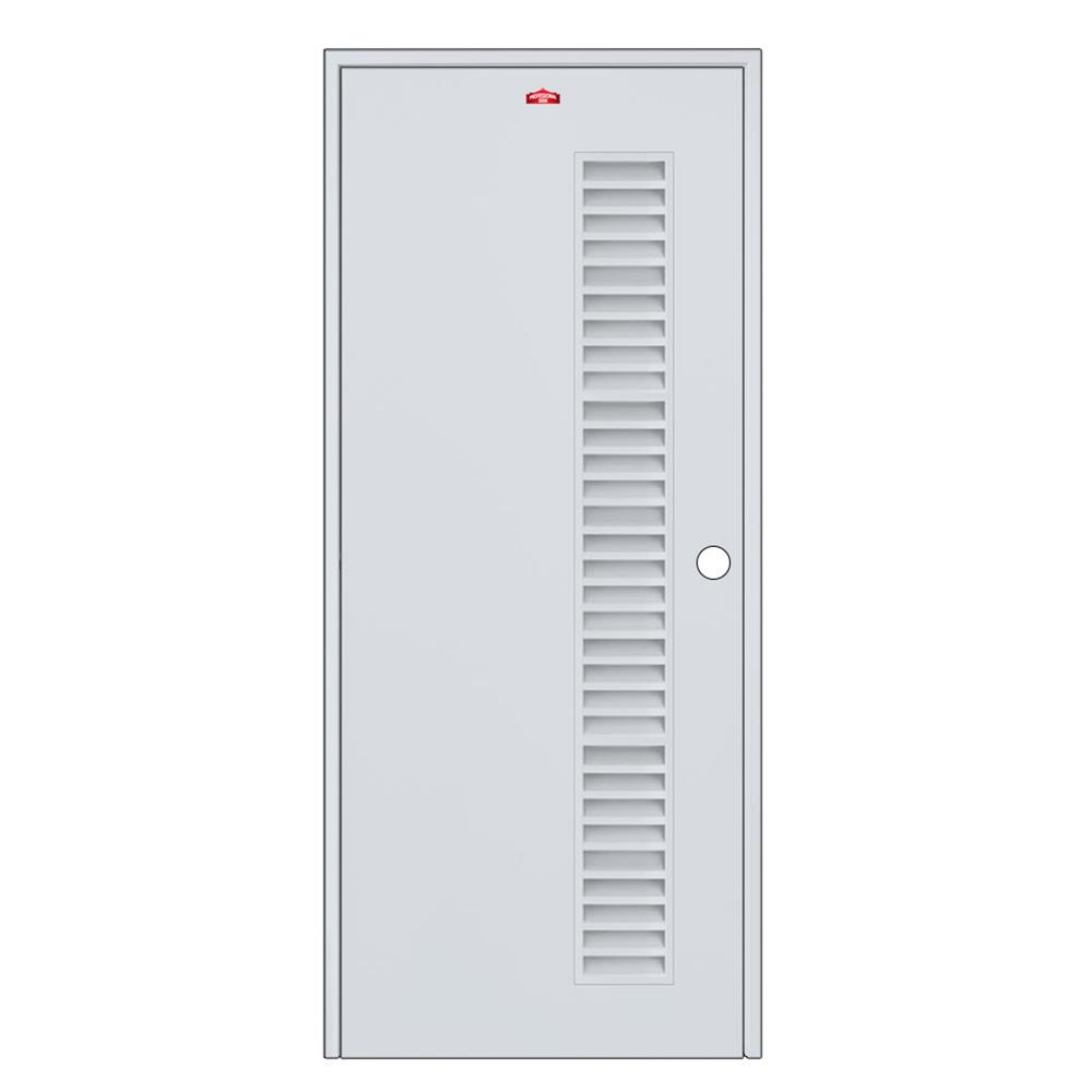 ชุดประตูห้องน้ำอะลูมิเนียม เจาะลูกบิด PROFESSIONAL DOOR AF3RG+ALZ80G เกล็ดสูง 87.6x204.1 ซม. สีเทา