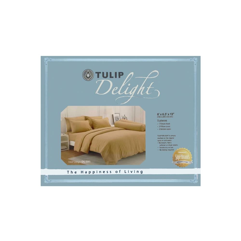 ชุดผ้าปูที่นอน 6 ฟุต (ชุด 5 ชิ้น) TULIP DELIGHT 60056-DL591