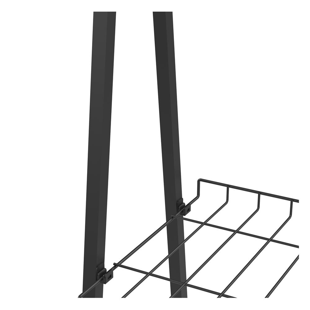 ราวแขวนผ้าและชั้นวางของ 2 ชั้น PLIM NAMI 69 ซม. สีดำ