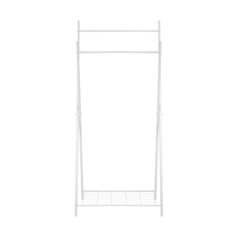 ราวแขวนผ้าขาไขว้พร้อมชั้นวางของ 1 ชั้น 70 ซม. PLIM LINE สีขาว