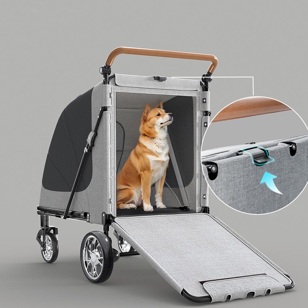 รถเข็นสัตว์เลี้ยง DPETT JERKY สีเทา