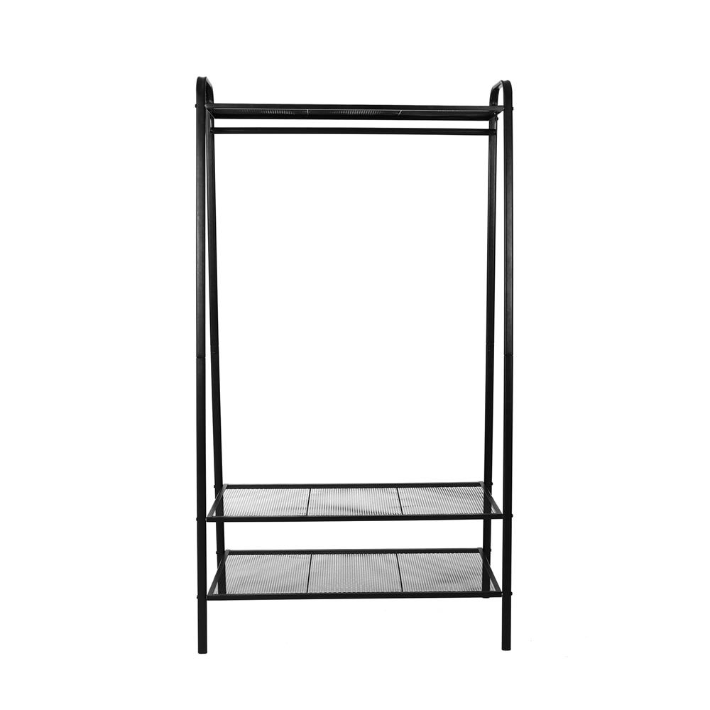 ราวแขวนผ้าและชั้นวางของ 3 ชั้น 85 ซม. PLIM METRO สีดำ